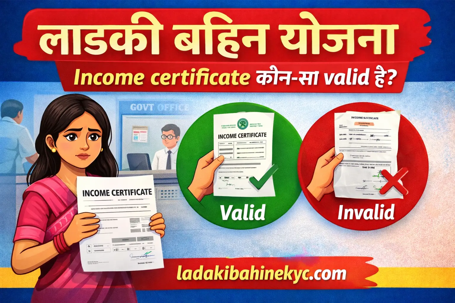 Ladaki Bahin Income Certificate valid thumbnail – ladakibahinekyc.com
