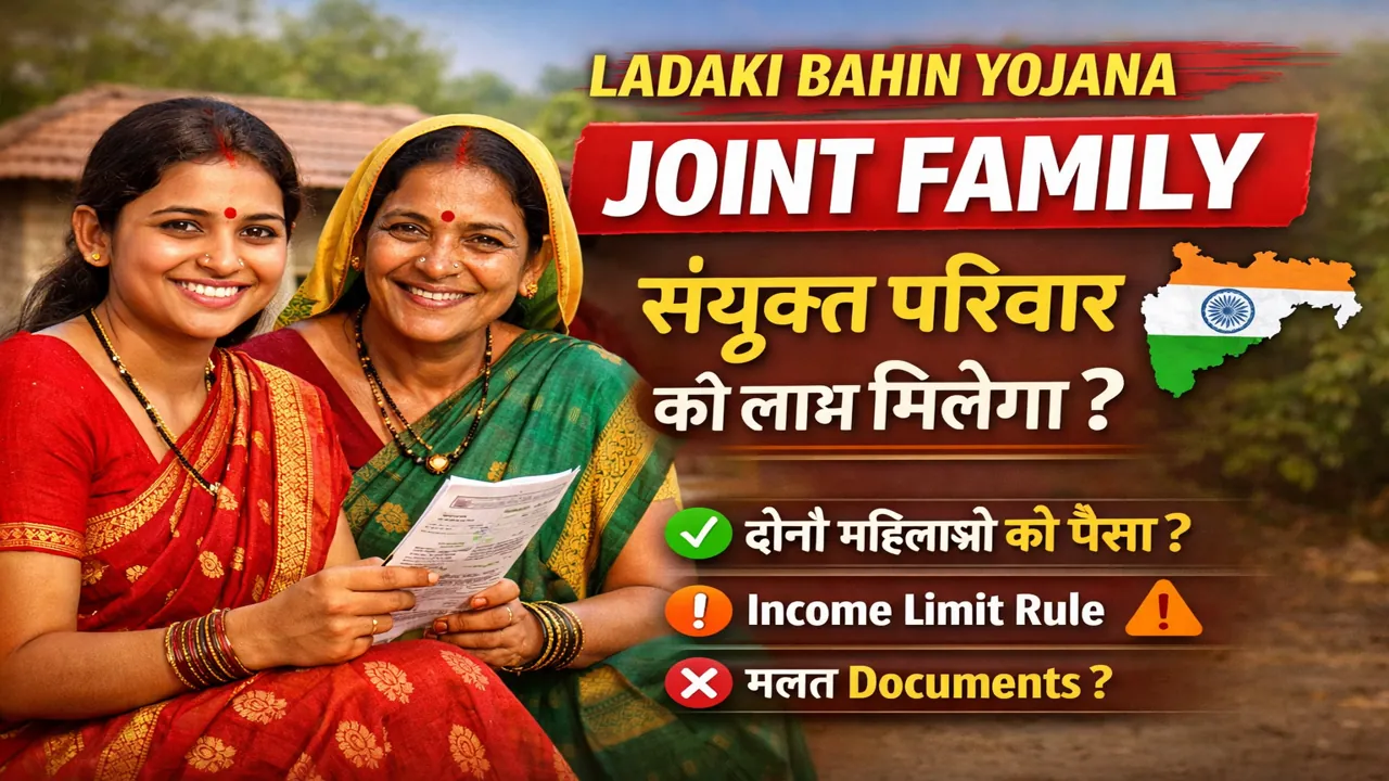 Ladaki Bahin Yojana joint family eligibility Maharashtra women scheme thumbnail