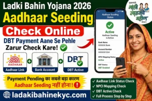 Ladki Bahin Yojana Aadhaar Seeding Check Online DBT Active Status Verification 2026